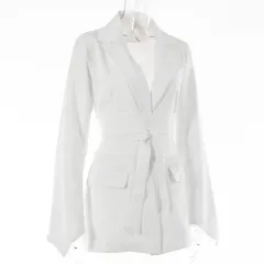 Fashion Casual Women's Suit Lapel - White - View 1