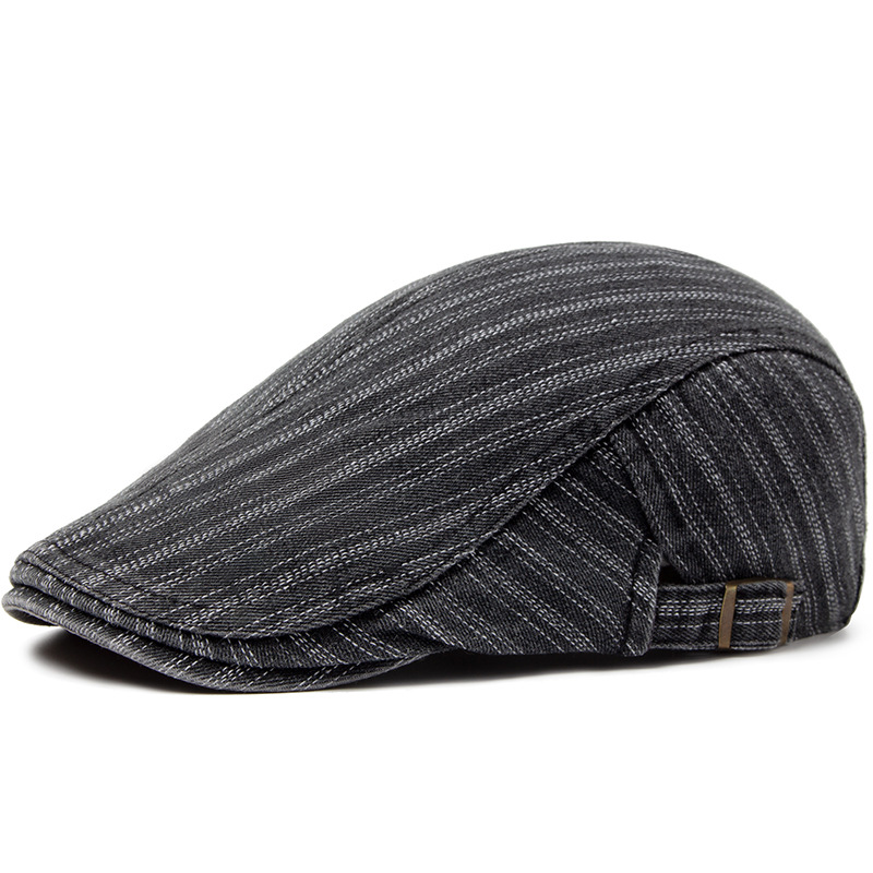 Denim Washed Men's Cotton Sunshade Retro British Stitching Beret