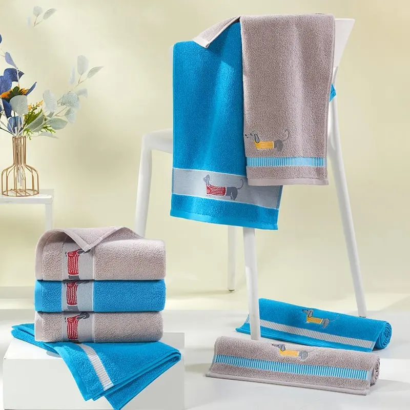 Pure Cotton Cartoon Face Washing Water Absorption