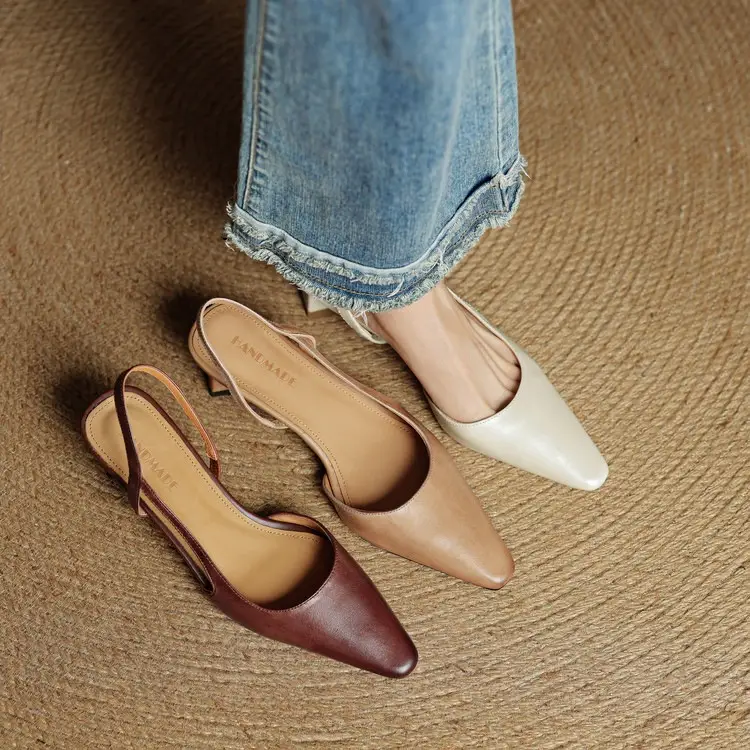 Chunky-heeled Mid-heel Fashion Womens Sandals