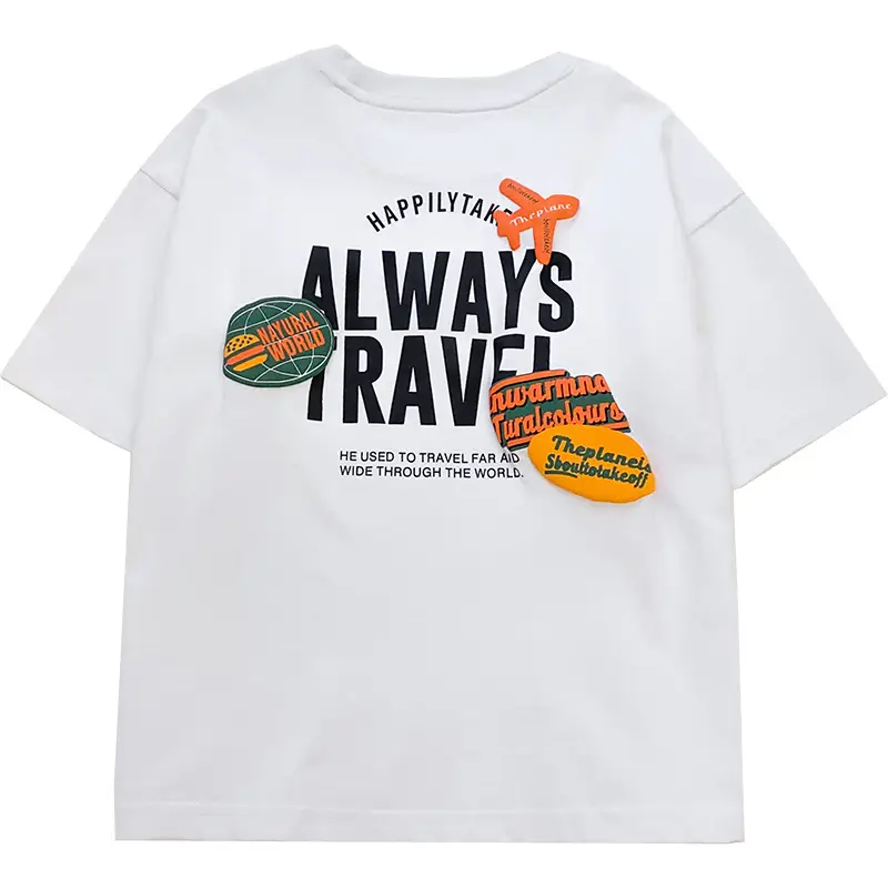 Children's Cartoon-Printed Pure Cotton Short-Sleeve T-Shirt