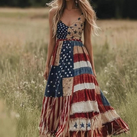 Womens Creative Floral Plus-Size Loose All-Match Dress