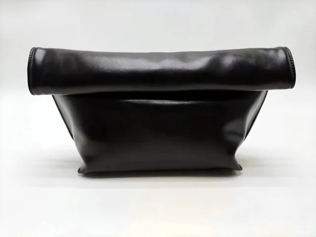 New Trendy Simple Curling Envelope Fashionable Elegant Clutch Bag For Women Black - Shop at LoveMi