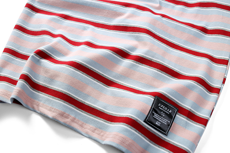 Title 13, Contrast stripes short sleeve shirt, a comforta...