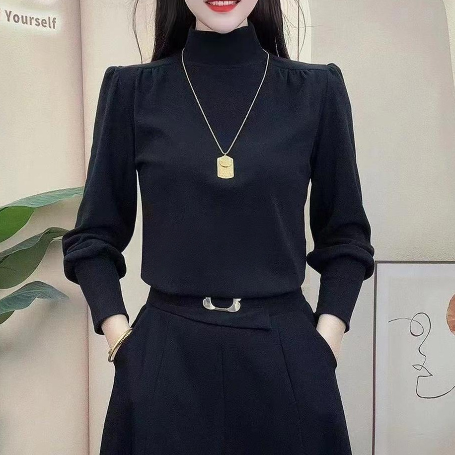 新品时尚洋气百长袖上衣女装