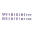 Dazzling Aurora Fake Nails Blooming Manicure Short 24 Pieces view 4