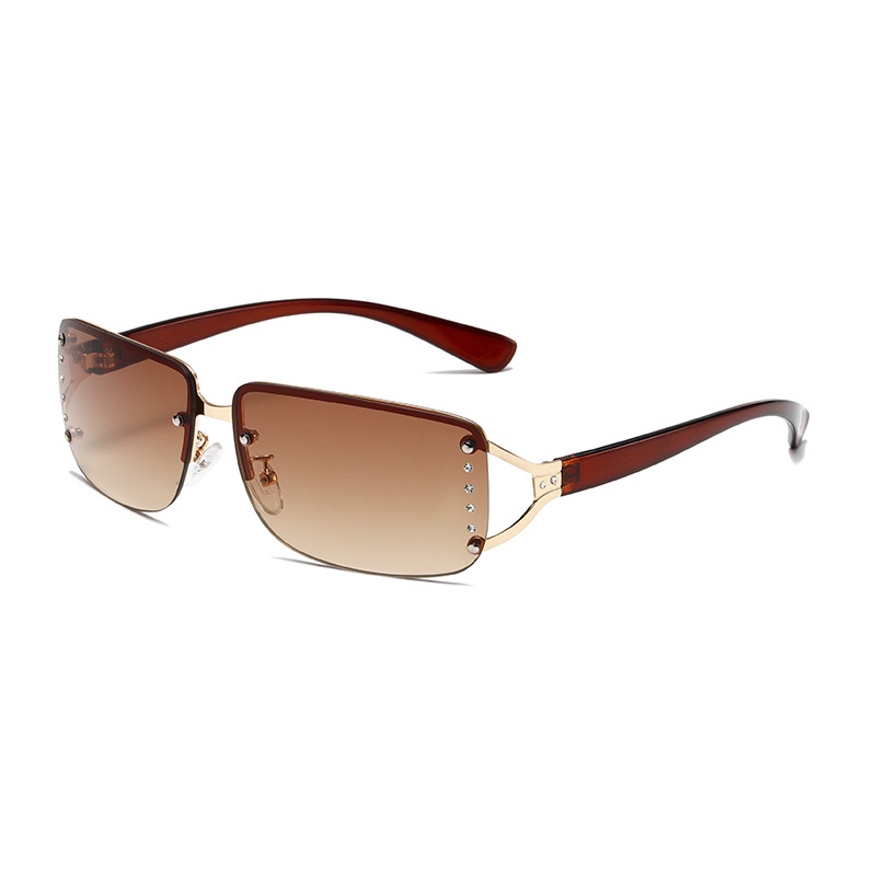 Millennial Future Tech-Infused Punk Streetwear Frameless Diamond Sunglasses