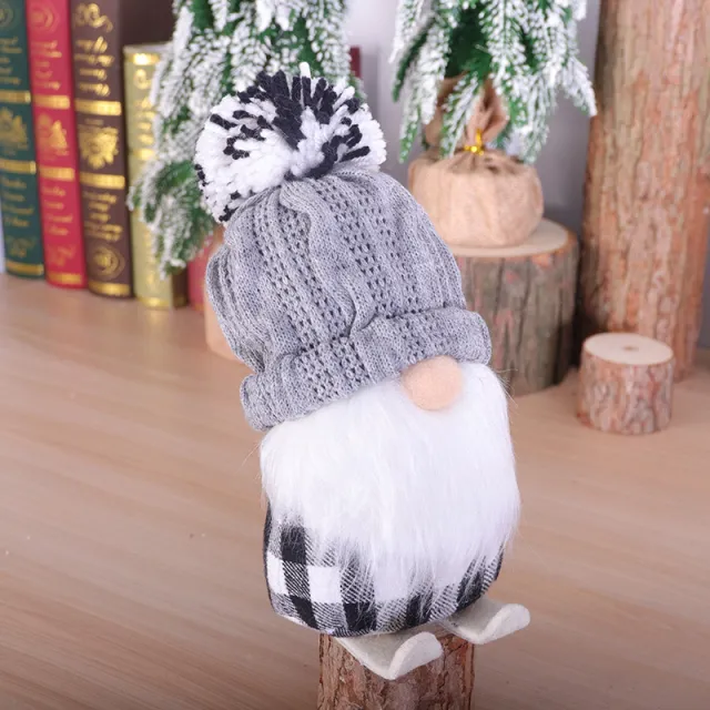 Christmas Decoration Supplies Ski Doll Christmas Small Ornaments Ski Doll Gray - Shop at LoveMi