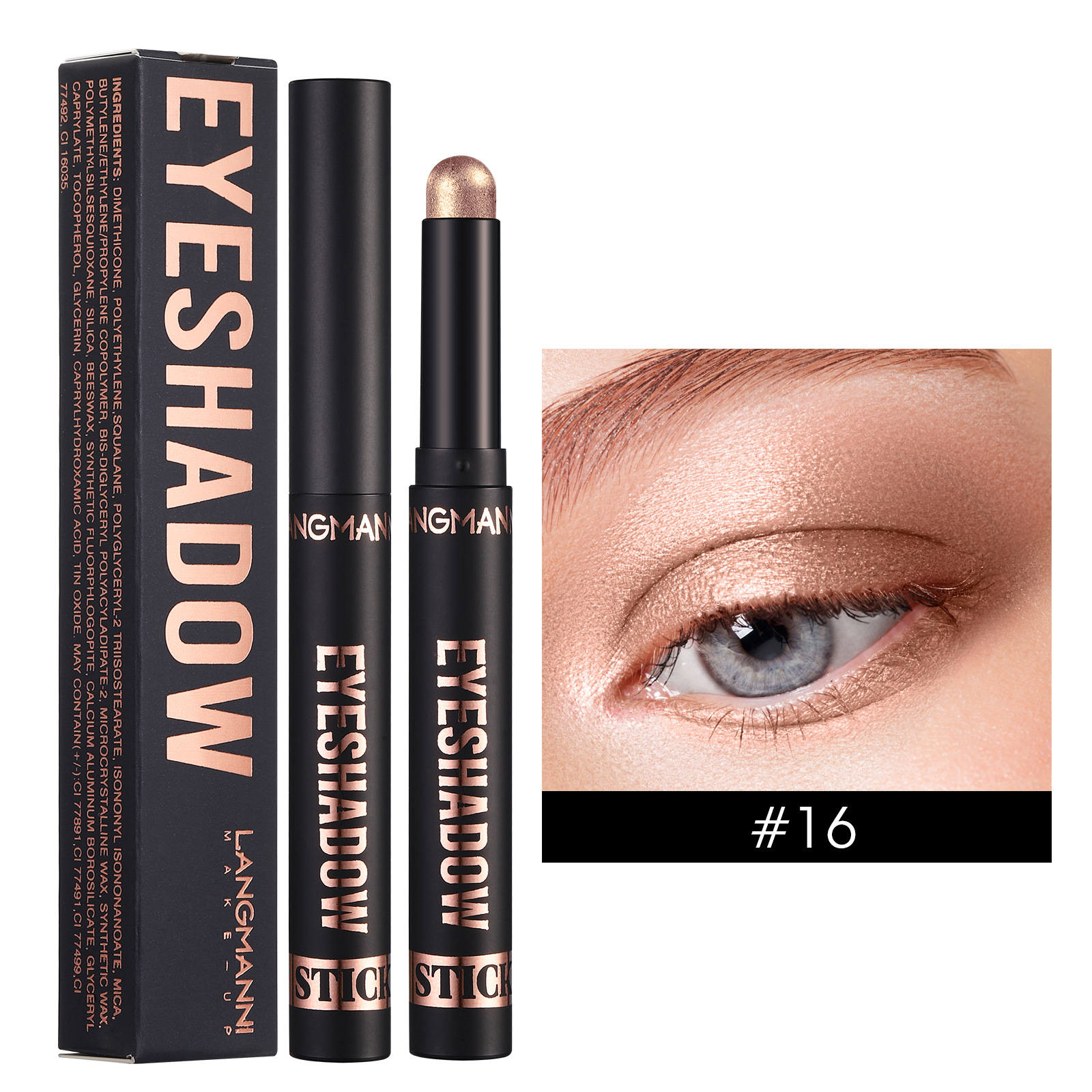 Eye Shadow Stick Waterproof And Durable Smudges Shimmer Matte 16 Style - Shop at LoveMi