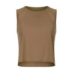 Sleeveless Vest Cropped Short Sexy Back Hollow-out Quick-drying Breathable Sports Casual Yoga Clothes - Tsuyuri Kumin Colors-10 - View 1