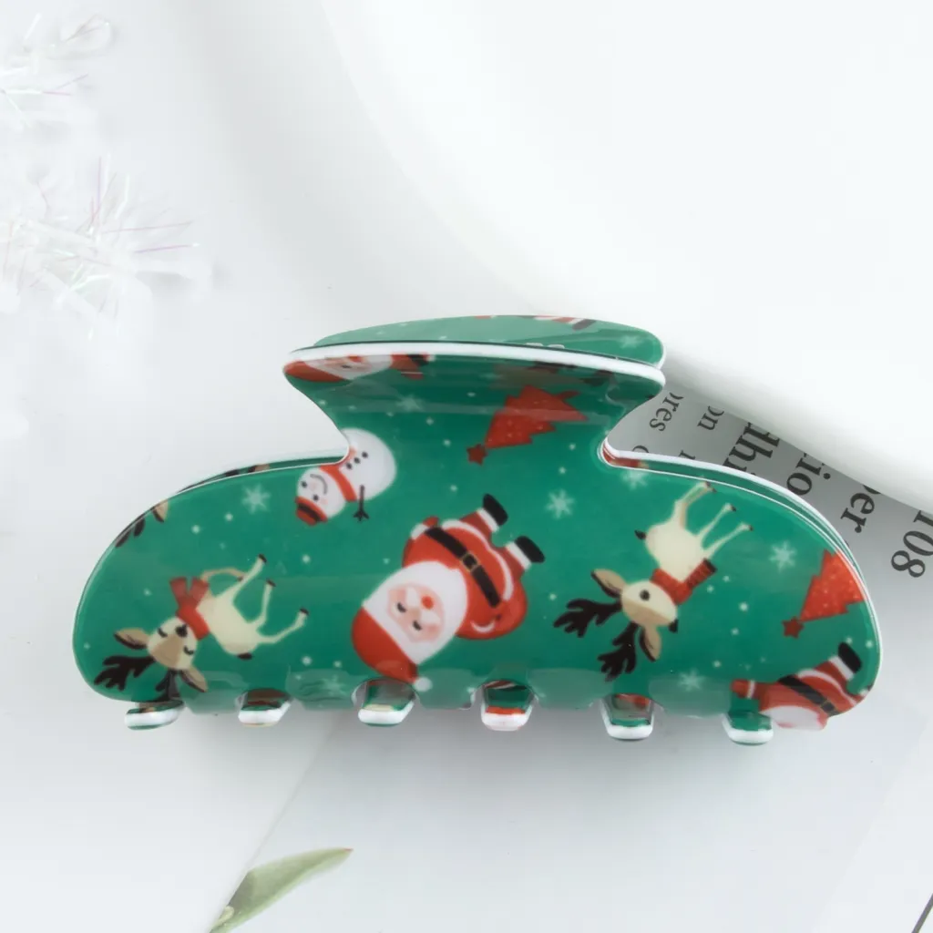 Cute Christmas Gift Hair Clips - Green