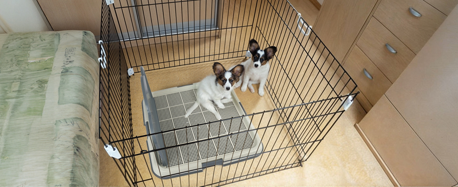 Mesh Dog Potty Training Tray with Wall Mount Clip - Portable Puppy Toilet Pad Holder for Indoor Use detail photo 5