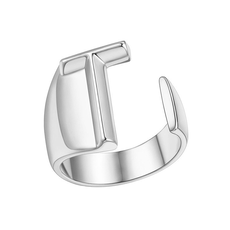 English Letter Opening Silver Ring Joint