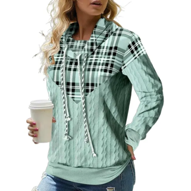 Leisure Pullover Multicolor Women's Hooded Sweater Top Multicolor - Shop at LoveMi