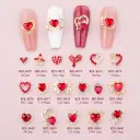 Glass New Year Nail Ornament Red Bow Accessories view 20