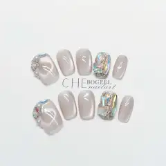 High-grade Finished Product Fake Nails - Short Square - View 1