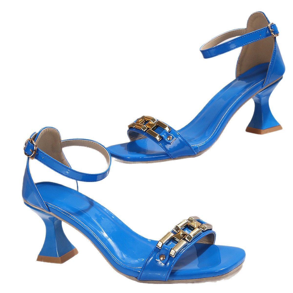 Square Toe High Heeled Sandals, picture 2 of 7