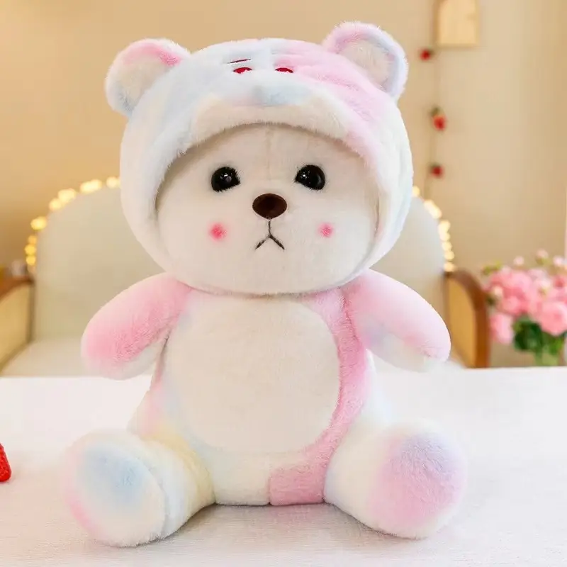 Little Bear Doll Cute Bear Wearing A Hat Doll Transformation Plush Toy