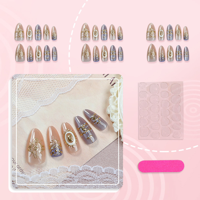 30-piece Box Of Dreamy Starlight Monthly Wearable Nails