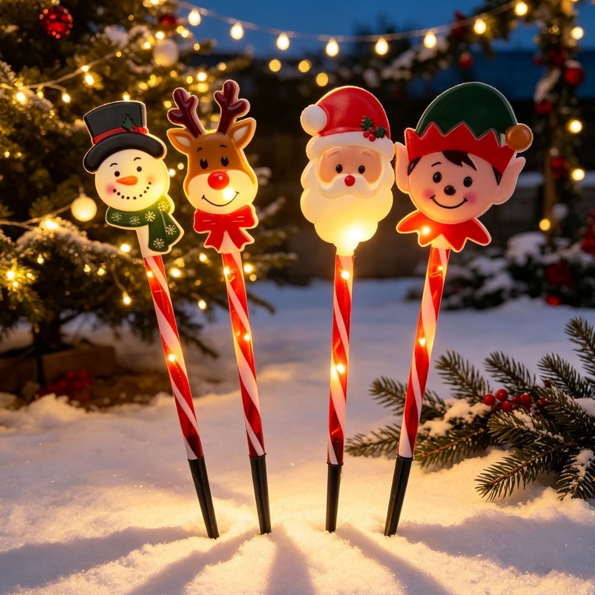 Christmas Solar-powered Ground-insert Holiday Decorative Lights