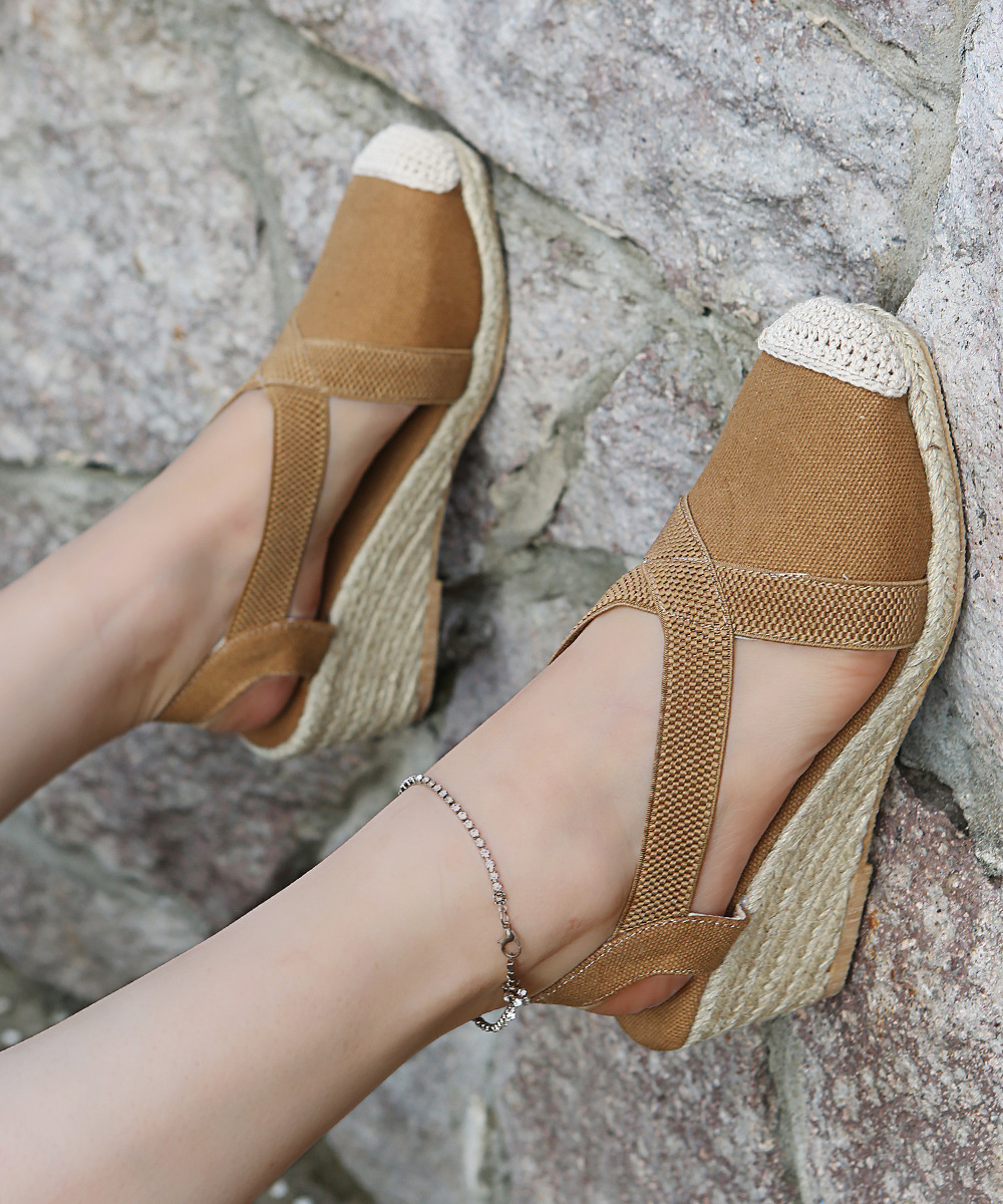 Title 10, New Style Thick Soled Sandals Womens Slope Hee...