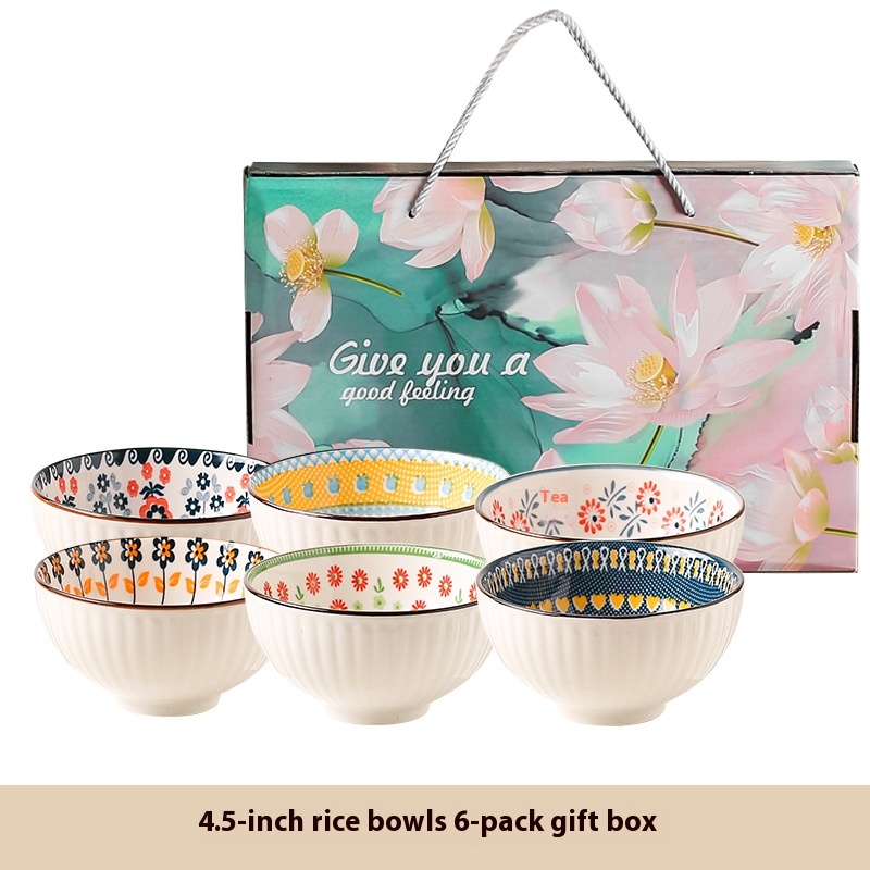 6pcs Rice Bowl Gift Box