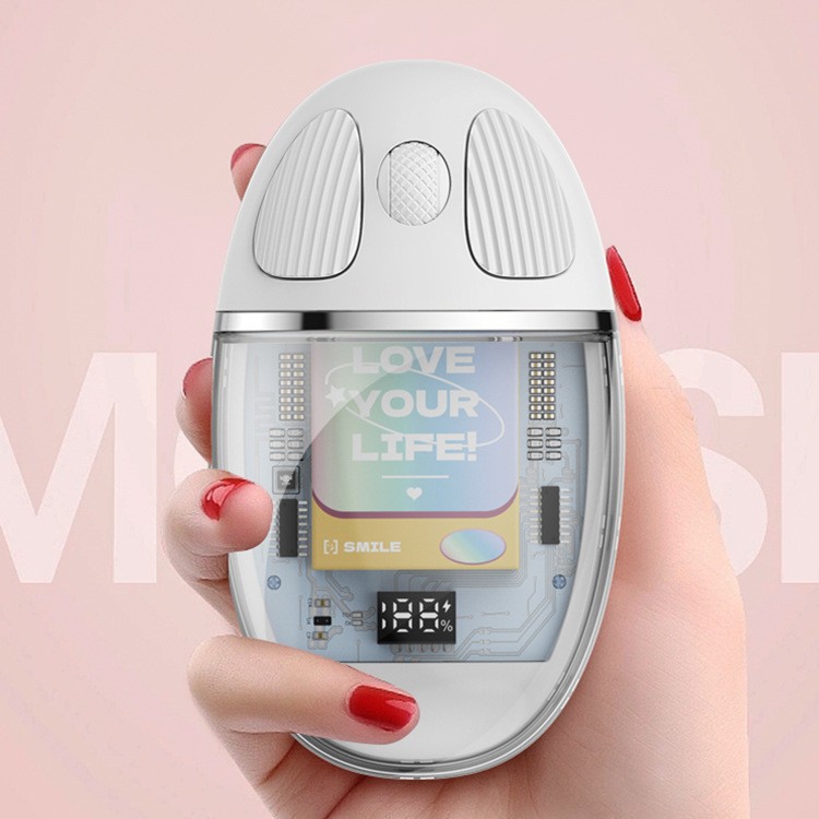 Laptop Tablet Rechargeable Crystal Wireless Bluetooth Mouse