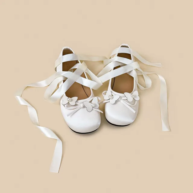 Women's French Leather Shoes Ballet Pearlbutterfly 35 - Shop at LoveMi