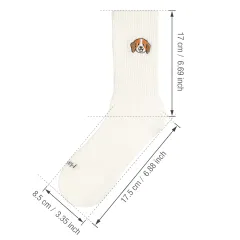 Socks Tube Socks Student White Stockings Four Seasons - White Beagle Dogs Socks - View 1