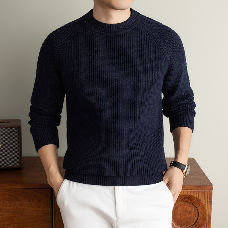 Round Neck Solid Color Trendy Comfortable And Soft