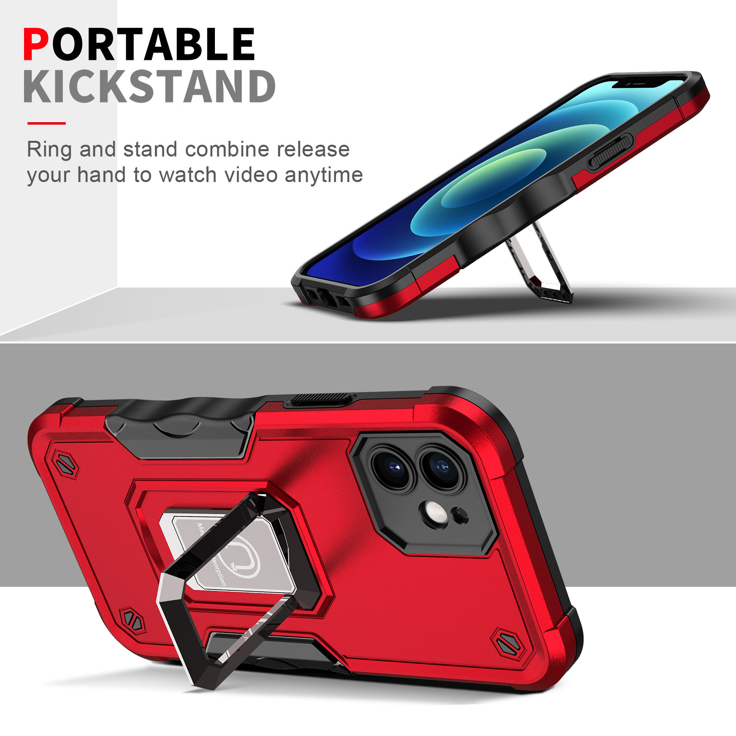Mobile Phone Case Shatterproof Lens Magnetic Ring Protector - Image 7