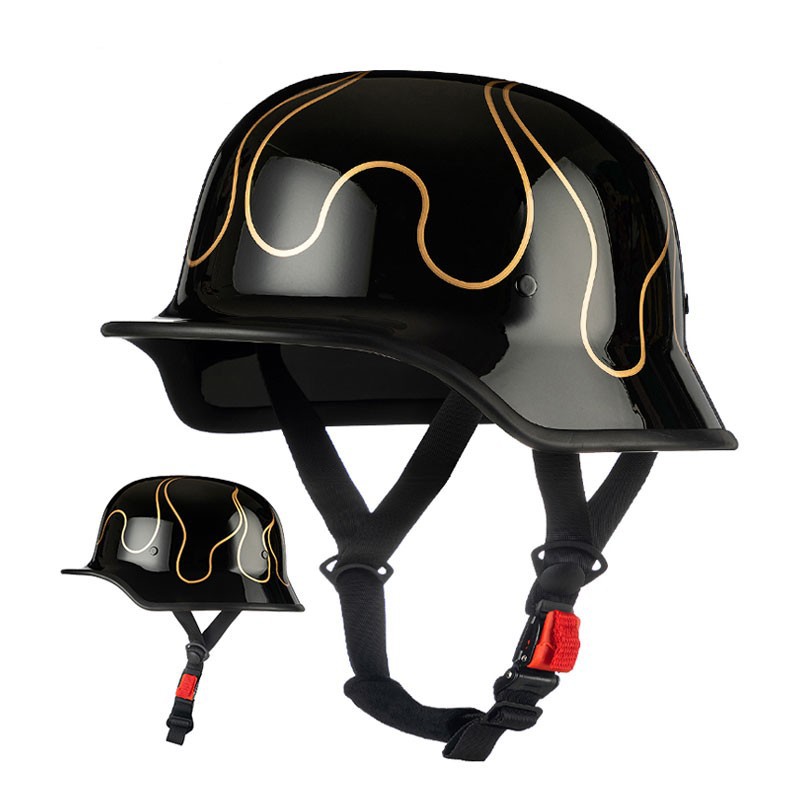 3C German Retro Soldier Helmet Motorcycle Helmet Summer - Image 12