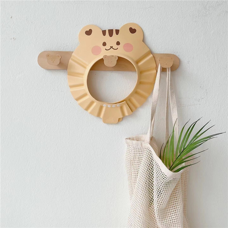 Baby Hair-Washing Cartoon Little Bear Water-Blocking Ear-Protection Shower Cap 3