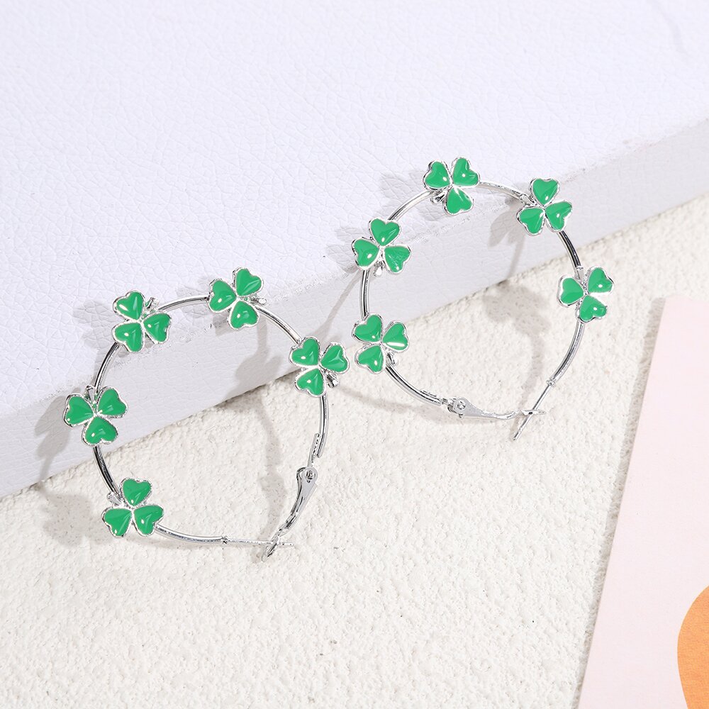 Stylish And Elegant Three-leaf Clover Earrings