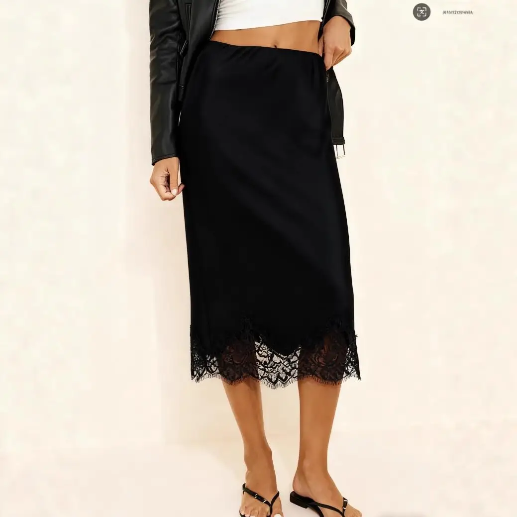 Women's Lace Patchwork Color Block Skirt
