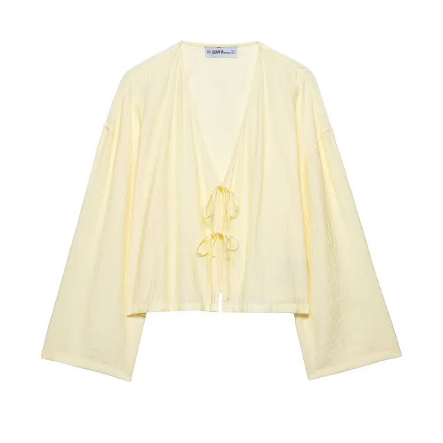 Wrinkle Effect Kimono Coat Shorts Suit Top - Shop at LoveMi