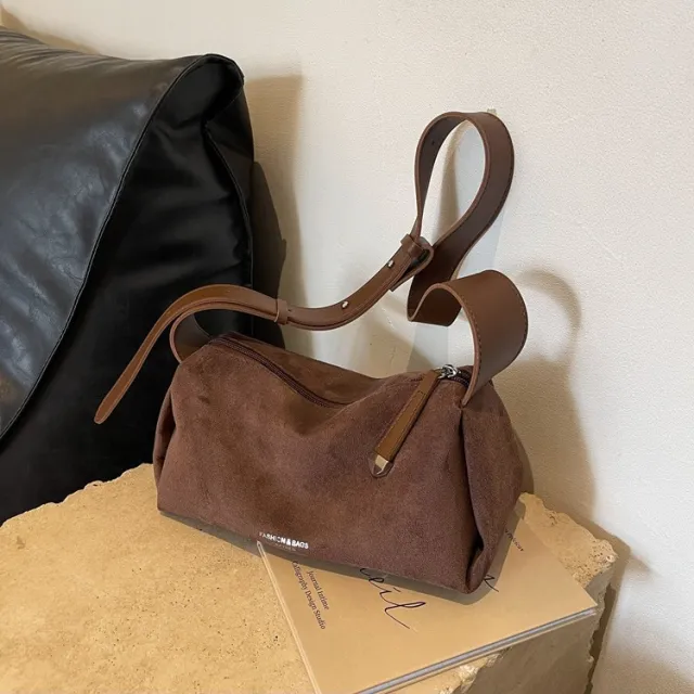Frosted Vintage Shoulder Messenger Bag For Women Coffee - Shop at LoveMi