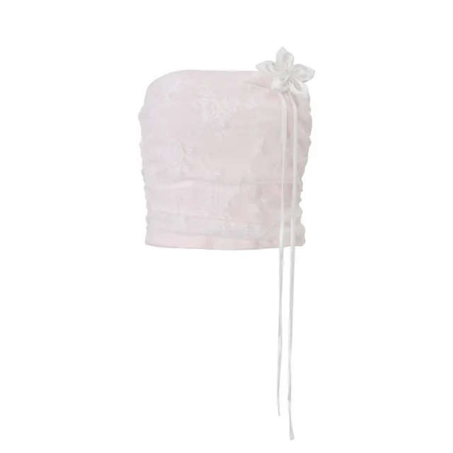 Womens Sexy Floral Mesh Tube Top Vest Pink - Shop at LoveMi