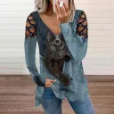 Black Cat Gray Blue