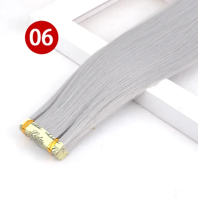 Seamless Hair Extension Highlight Color Hair Extension 6 Colors 1 Piece - Shop at LoveMi