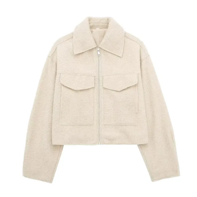 New Women's Fashion Short Jacket Beige - Shop at LoveMi