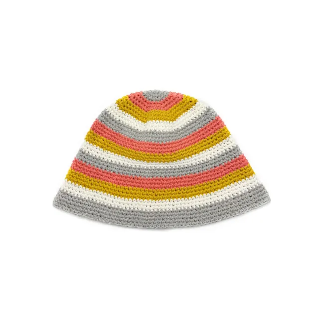 Mixed Color Stripe Wool Bucket Hat Orange - Shop at LoveMi