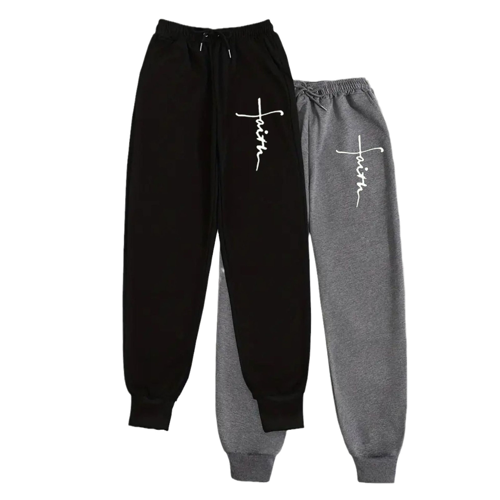 Mens Fleece-Lined Straight-Cut Casual Pants With Slant Pockets