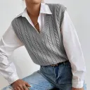 Gray Vest White Shirt