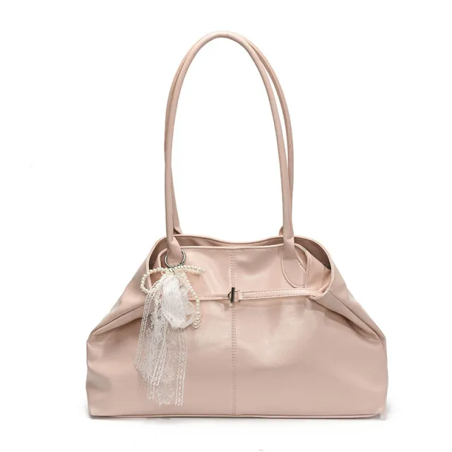 Large Capacity Commuter Tote Shoulder Bag Pink - Shop at LoveMi
