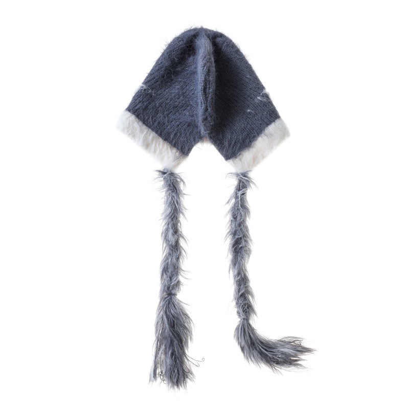 Cat Ears Mink Wool Ear-Protection Knitted Hat — Cozy Animal Ear Beanie