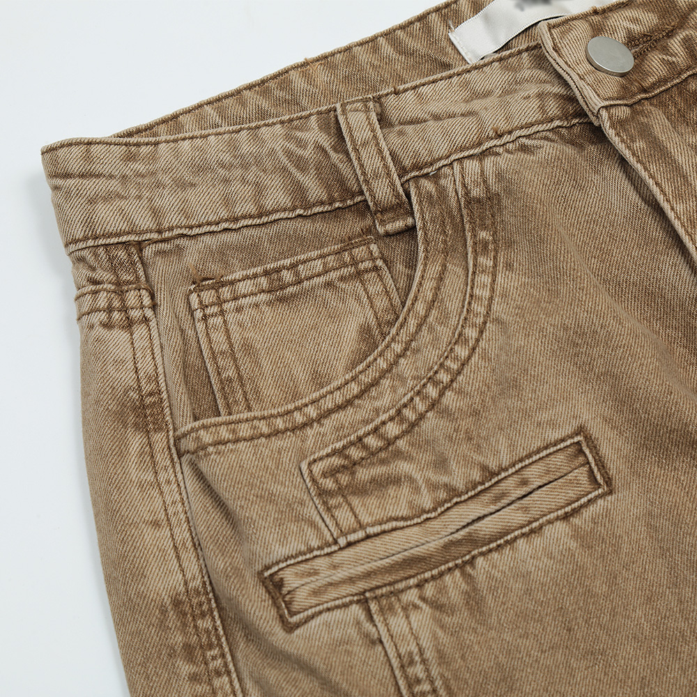 Multi-pocket Workwear Style Jeans For Men