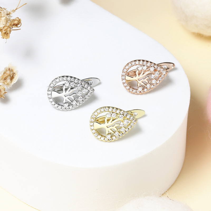 Creative Copper Earrings Studded With Zircon