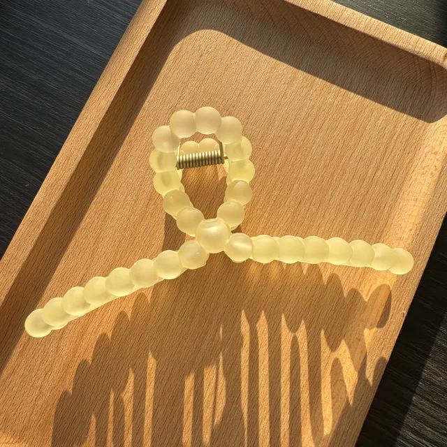 Lady Updo Shark Clip Hair Accessories Frosted Yellow - Shop at LoveMi
