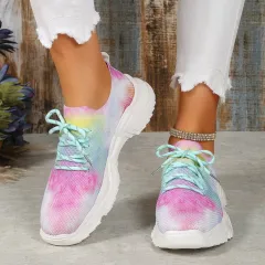 Casual Flower Sports Shoes Women Flat Bottom Plus Size - 18 Style-38 - View 1